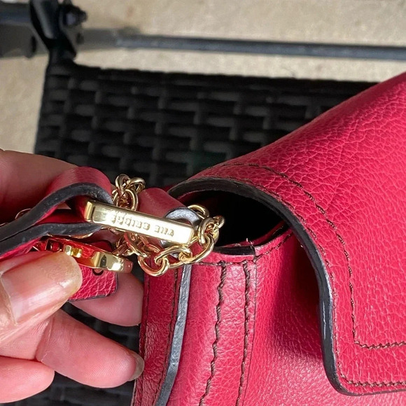 The Bridge Firenze 1969 Red Leather Crossbody Bag - Picture 11 of 14